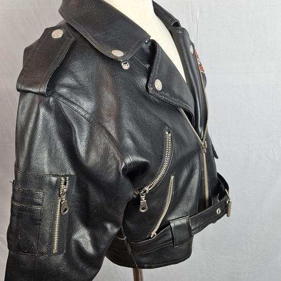 Harley-Davidson faux leather kids coat size 7 - Picture 8 of 16